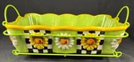 Temptations Ovenware Tara Daisy 2.5QT.CASSEROLE Dish/metal Stand Carrier Floral. Fixed Price $29.99.