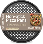 Non-stick Pizza Pan With Holes 13-INCH Perforated Pack Of 1, Black. Fixed Price $18.99.
