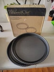Pampered Chef Torte Set 2 Nonstick Fluted Tart Quiche Baking 1706. Fixed Price $23.75.