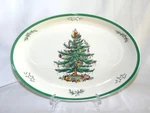 Spode Imperial Oven To Table Oval Baking Serving Casserole Pan, Christmas Tree. Fixed Price $54.95.