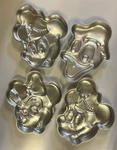 4 Vintage Wilton Disney Cake Pans Mickey 515-302 Minnie 515-809 Donald 515-507. Fixed Price $19.86.