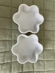 Chantal Set Of Ramekins Flower Shape White Cup 93-DA12. Fixed Price $10.00.