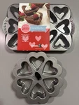 Nordic Ware Cast Aluminum Heart Baking Pan Lot 2 Usa Mold Cupcakes Bread. Fixed Price $32.00.
