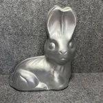 Vintage 1974 Wilton 3D Easter Bunny Cake Pan Silver Aluminum Piece 502-2243. Fixed Price $24.95.