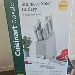 Cuisinart Classic Stainless Steel 11-PIECE Knife Block Set Space-saving. Fixed Price $85.00.