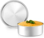 9 Inch Cake Pan 2 Pack Round Baking Stainless Steel Layer Birthday Wedding Oven. Fixed Price $30.38.