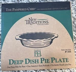 Pampered Chef New Traditions Deep Dish Pie Plate - 1305. Fixed Price $49.00.