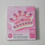 Wilton Crown Silicone Baking Mold Pink Non-stick 10.2X12.6X2IN 450 F. Fixed Price $13.00.