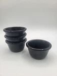 Four Carlisle Restaurant Supply Black Plastic 4OZ Ramekin Dip Sauce Cup Nsf. Fixed Price $12.00.