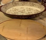 Temp-tations Floral Lace Chocolate Loaf Pan & Set 4 Pcs W/lids. Complete Nib. Fixed Price $52.90.
