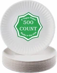 Concession Essentials 9 Inch Paper Uncoated. Pack Of 500 Plates. Everyday. Fixed Price $64.99.