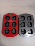 Wilton: 6 Cavity Holiday Mitten Snowmen Mini Cake Pan #2105-3513 New Christmas. Fixed Price $29.99.