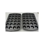 Oneida 24 Cup Mini Muffin Pan Set Of Non-stick Carbon Steel Gray Baking Sheets. Fixed Price $54.95.