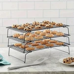 Professional 3 Tier Folding Baking Cooling Rack Durable Space Saving Cake Stand. Fixed Price $29.99.