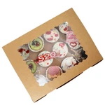 3-SET Boxes Bulk With Clear Display Window Hold 12 Standard Cupcakes,.... Fixed Price $7.99.