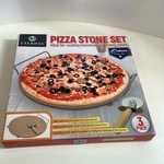 Pizza Stone Set Bake Serve 13 Cooling Rack & Cutter (3PK). Fixed Price $12.87.