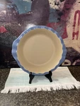 Pampered Chef Family Heritage Stoneware 11 X 2 Deep Blue Scalloped Dish Pie Pan. Fixed Price $22.00.