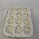 Trudeau Structure Silicone 12 Muffin Cupcake Pan Pack Bpa Free Confetti Design. Fixed Price $22.00.