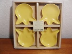 Bakewares Dessert Candy, Hors D' Oeuvres Plates Chantal Yellow Tulip Lot Of 4. Fixed Price $19.75.
