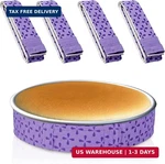Elevatetech 4 Pcs Baking Strips, Cake Pan Dampen Absorbent Thick Cotton,,. Fixed Price $17.36.