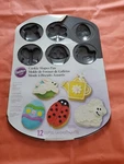 Wilton Cookie Shapes Pan 5 Designs Rabbit Egg Lamb Ladybug Watering Can New. Fixed Price $10.00.