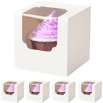 100 Pcs Individual Cupcake White With Insert 3.5"TREAT Boxes Window Bulk. Fixed Price $36.98.