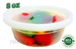 8 Oz. Heavy Duty Round Deli Food Soup Plastic Container W/lid 100% Bpa Free. Fixed Price $10.99.