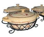 Temptations By Tara Brown 9OZ Casserole Bowl W/lids & Rack -oven -add/replace. Fixed Price $6.00.