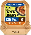 Parchment Paper Air Fryer Liners, 125 Pcs Disposable 8 Inch Square. Fixed Price $22.99.