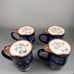 Temptations By Tara Blue Floral Lace Sand Coffee Tea Mug Cup Covered (4). Fixed Price $59.99.