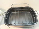 Chicago Metallic Professional Non-stick Roasting Pan With Rack 17"X13-1/2"X4-1/2. Fixed Price $19.96.