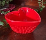 Retro 1990'S Red Ceramic Heart-shaped Small Souffle Dish. Fixed Price $10.00.