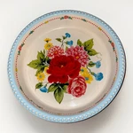 Nwt Pioneer Woman Sweet Rose 9.4 Light Blue Pie Plate Floral Stoneware Embossed. Fixed Price $28.99.