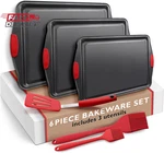 Eatex Baking Sheet, 6PC Cookie Set With Silicone Handles, Nonstick Steel. Fixed Price $35.16.