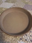 The Pampered Chef Round Deep Dish Baker Stoneware 11" Family Heritage Pizza Pan. Fixed Price $39.00.