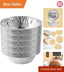 Bulk Pack Of 50 Disposable 6'' Round Aluminum Cake Pans - Bake & Store With Ease. Fixed Price $26.09.