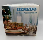 Demedo Air Fryer Accessories Kit 7 Square Black Baking Pan Rack Tools New. Fixed Price $26.99.