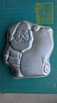 Vintage 1995 Wilton Santa Checking List Aluminum Cake Mold Pan 2105-3323. Fixed Price $12.00.