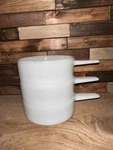 Jeannette Glasbake Set Of 3 White Milk Glass 14 Oz Ovenware Bowls With Handles. Fixed Price $19.99.