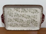 Temp-tations Floral Lace Green 14 Rectangular Serving Tray Temptations. Fixed Price $29.99.
