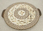 Temptations Presentable Ovenware Old World Brown 12" Flat Platter Plate Tray. Fixed Price $19.57.