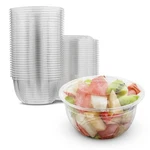 Mt Products Clear Pet Plastic Salad Container With Lid 32 Oz - Pack Of 15. Fixed Price $20.99.
