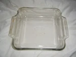 Vintage Anchor Clear Usa 1035 8X8 Baking Dish Microwave Safe Ovenware Square. Fixed Price $39.99.