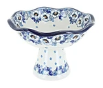 Blue Rose Polish Pottery Georgia Small Pedestal Dish. Fixed Price $98.50.