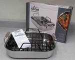 All-clad Stainless Steel Roaster With Nonstick Rack, 11 X 14 Inches *new*. Fixed Price $159.95.