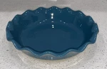 Emile Henry France 10 1/4" Dark Green Pie Plate Baking Dish Ruffled Edges. Fixed Price $22.99.