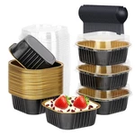 Mini Cake Pans With Lids And SPOONS,10OZ Disposable Small Foil Baking TINS,40.... Fixed Price $28.01.