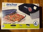 Anchor Hocking Bake And Take Insualted Tote Hot/cold Pack 9"X13"/3QT/3L W/lid. Fixed Price $9.95.