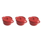 Staub Ceramic 3-PC Mini Round Cocotte Set. Fixed Price $69.95.