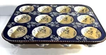 Temp-tations Tara 12 Muffin Cupcake Pan Floral Lace W Holder Euc. Fixed Price $35.85.